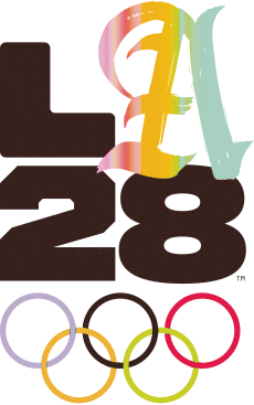 2028 Los Angeles Olympics logo from Wikimedia Commons