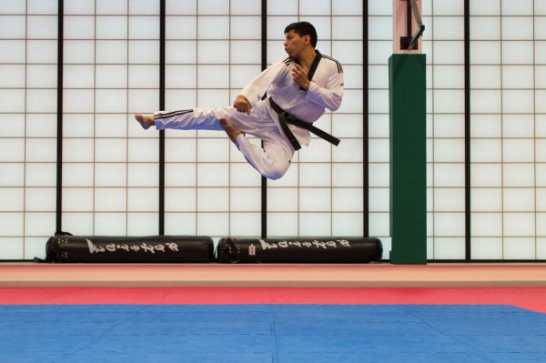 Man performing martial arts moves, photo from Unsplash