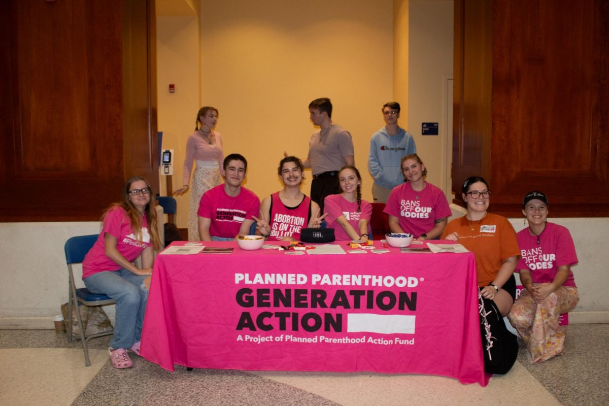 members counterprotest outside the SFL event, photo taken by
Breanna Dorrian