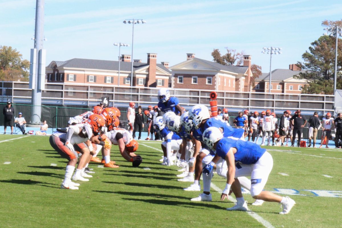 Photo of the Captains defensive line taken by Lindsay Deyton