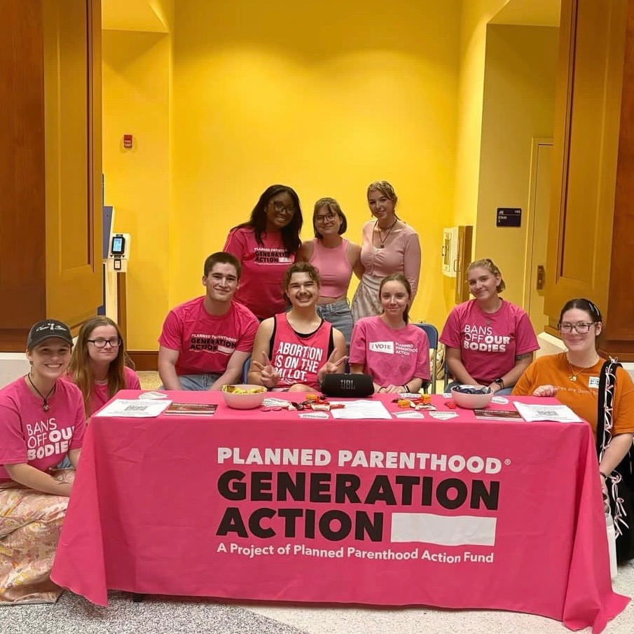 PPGen with their counterprotest table