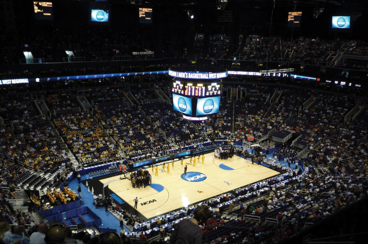 The Xavier vs Virginia Sweet 16 matchup as part
of the 2008 NCAA Men’s Division I Basketball
Tournament at the U.S. Airways Center on March
27, 2008. US Airways Center 2008 NCAA West
Regional by Jeff Turner is licensed under the CC
By Attribution 2.0 Generic Deed.