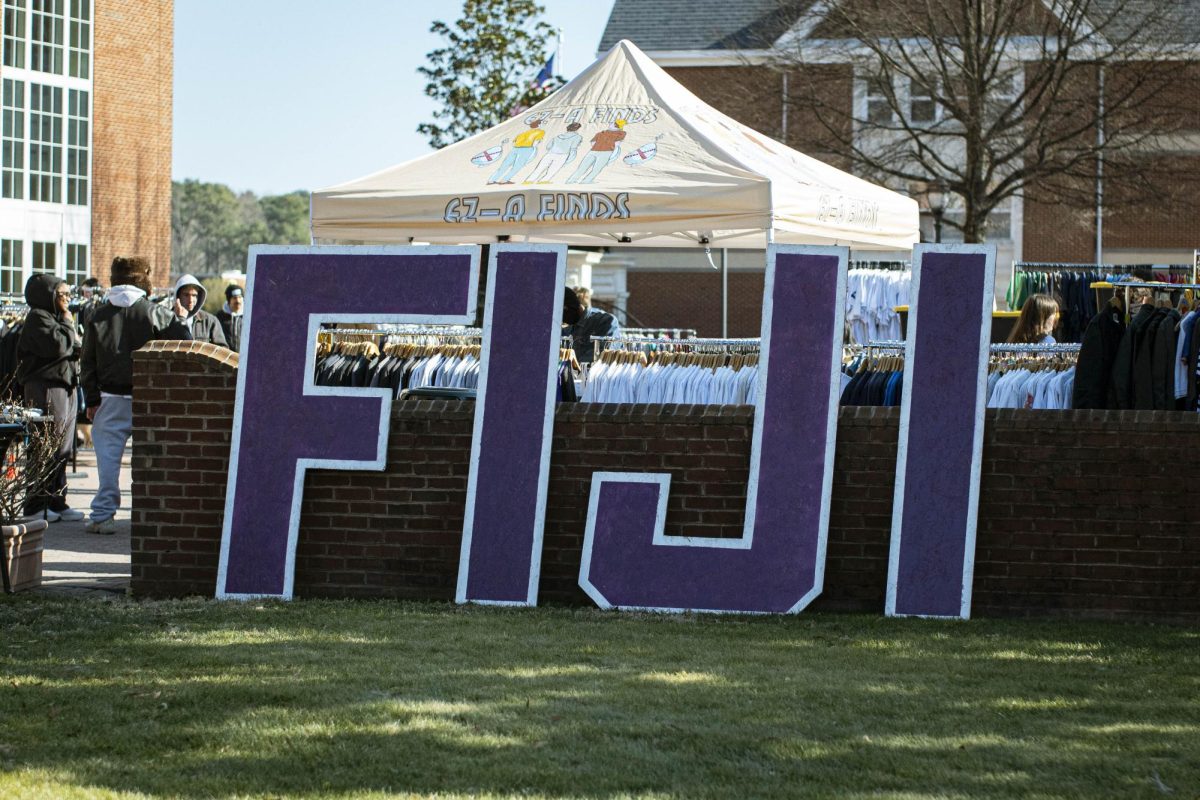 Image of the FIJI sign outside of the pop-up