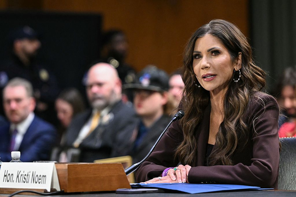 US Homeland Security Secretary Kristi Noem testifies during a Senate Judiciary Committee hearing on oversight of the Department of Homeland Security, on Capitol Hill in Washington, DC on March 3, 2026. (Photo by Mandel NGAN / AFP via Getty Images)